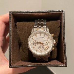 MK silver and gold watch